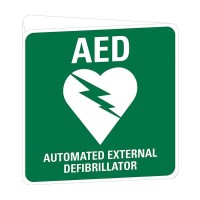 3 Way AED Sign